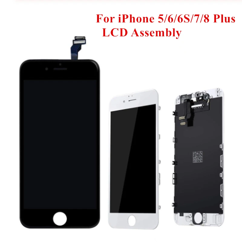 

AAA+++ For iPhone 6 6S 7 8 Plus LCD With 3D Force Touch Screen Digitizer Assembly New For iPhone 5 5c 5S Display No Dead Pixel