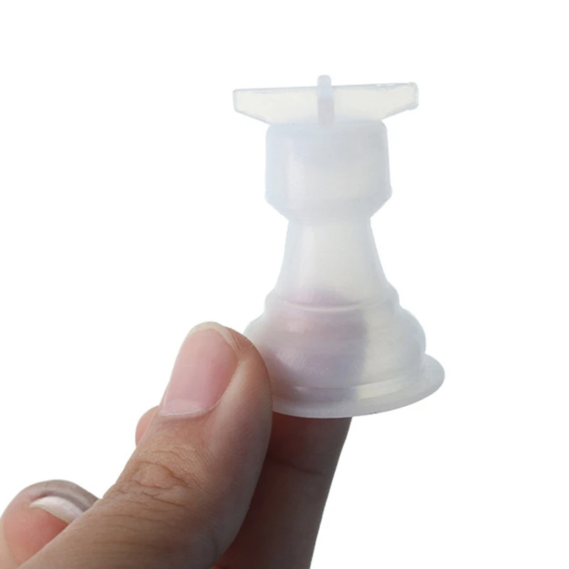 

1Set 3D Chess Pieces Crystal Epoxy Resin Mold Handmade Chessborad Silicone Mould A0NF