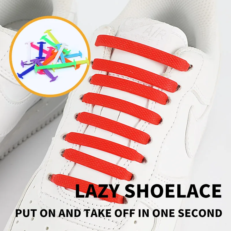 New Large-Size Elastic Silicone No Tie Shoelace Lacing for Men Women Kids Adult Sneakers Quick Shoe Lace