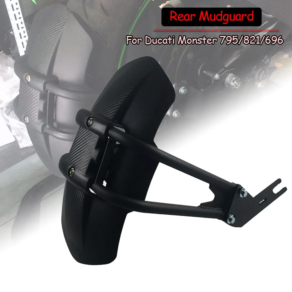 For Ducati Monster 821 696 795 Motorcycle Accessories Rear Fender Mudguard Mudflap Mud Hugger Guard Cover Monster821 Parts