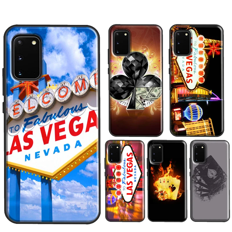 LAS VEGAS NEVADA CASINO USA POKER CARDS Phone Case For Samsung S10 Plus S8 S9 S20 FE S22 S21 Ultra Note 10 Plus Note 20 Ultra