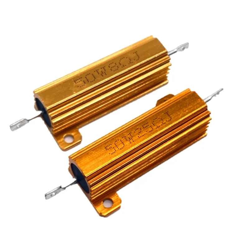 Imagem -03 - Carro Resistor de Carga Led Reverso Freio Turn Signal Luz Wirewound Resistência Kit para 7443 7440 Wy21w W21w 10 Peças Lote 25w 50 100