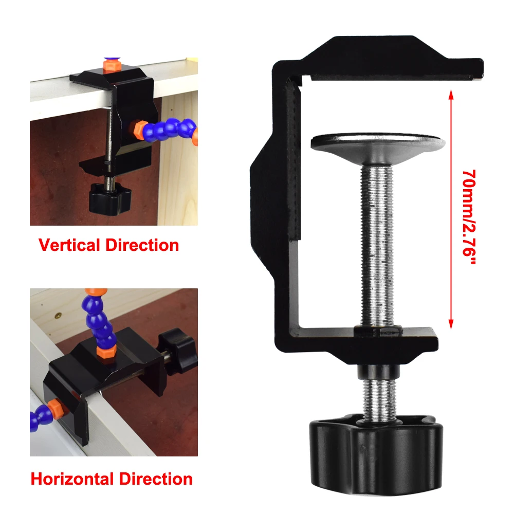 NEWACALOX Table Clamp Soldering Iron Holder PCB Fixture Helping Hands Soldering Crafts Jewelry Hobby Workshop Helping Station