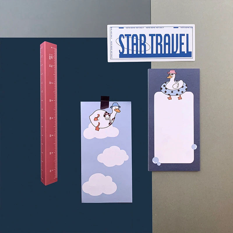 30 Sheets Cartoon Mr.duck Memo Pad Creative Notebook Student Diary Message Paper Notes Simple Style Notepad Kawaii Stationery