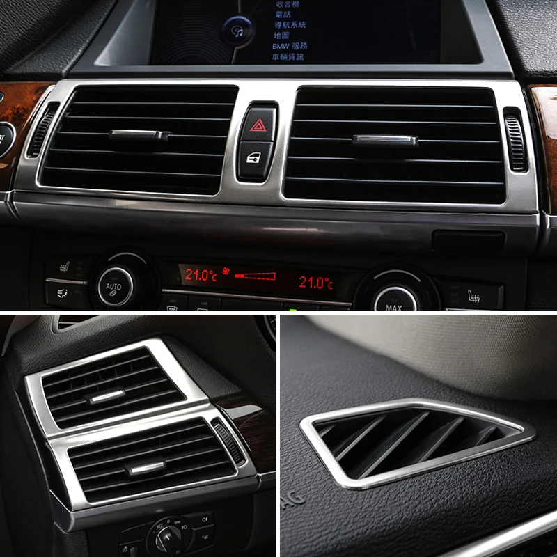 Car Interior Door Audio Speaker Gearshift Panel Door Armrest Reading Light Cover Trim Stickers for BMW X5 X6 E70 E71 Accessories