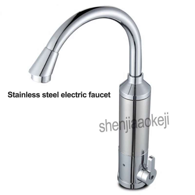 1PC Instant Hot Water Faucet electric fast faucet heater tankless heating type 220v 3000w kitchen cold dual-use stainless steel