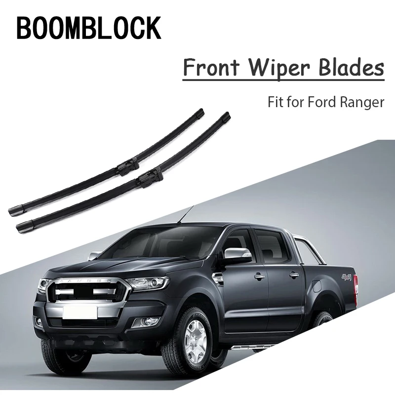 BOOMBLOCK 2pcs Car Accessories Windscreen Rubber Original Wiper Blades Arm Kit For Ford Ranger T5 T6 T7 MK1 MK2 MK3