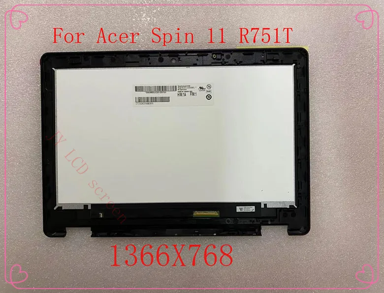 

For Acer Spin 11 R751 R751T-C4XP N16Q14 11.6" B116XAB01.4 1366X768 LED LCD Touchscreen Digitizer Display Assembly