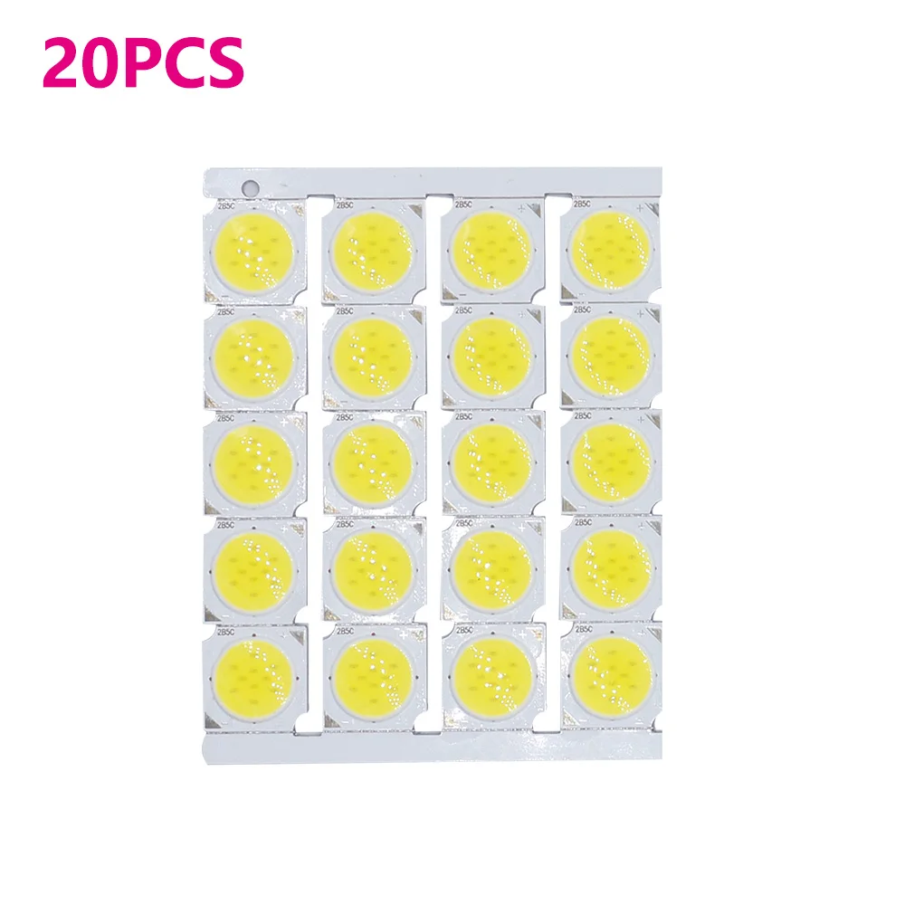 20pcs LED COB Chip 3W 5W 7W 10W 240-260mA LED Light Source Bulb Aluminum Board LED Chip Light Lamp For LED SpotLight White