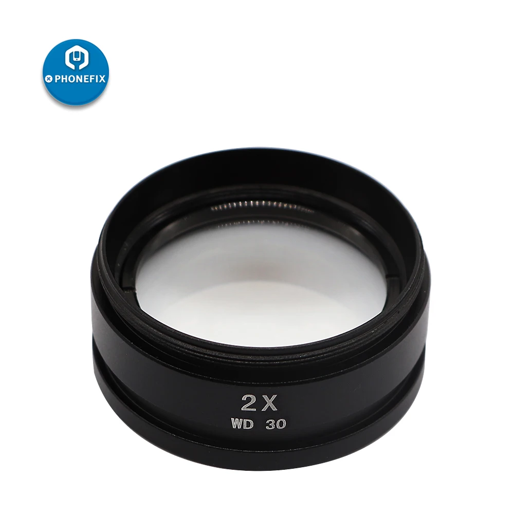 WD165 0.3X 0.5X 0.7X 1.0X 2.0X Barlow Auxiliary Objects Lens Microscope Camera Glass Lens For Trinocular Stereo Zoom Microscope