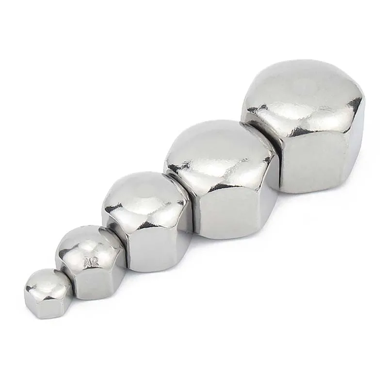 1/10pcs 304 A2-70 Stainless Steel Hex Hexagon Short Low Thin Cap Acorn Nut M3 M4 M5 M6 M8 M10 M12 M14 M16 Cover Blind Nut DIN917