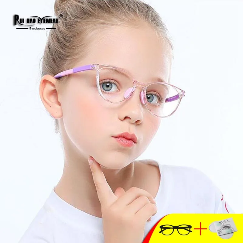 KIDS Glasses Customize Prescription Eyeglasses Cat Eye Girls Children Eyeglasses Fill Resin Lenses Amblyopia Myopia Spectacles