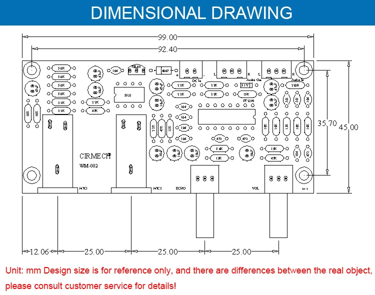 سيرمش PT2399 NE5532 كاريوكي مجلس مكبر للصوت مجلس مكبر للصوت صدى صدى عدة المجلس والانتهاء اختياري