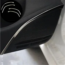 Car-styling 4pcs/set Stainless steel modified decorative circle audio speaker cover trim case for Volkswagen POLO 2011-2018