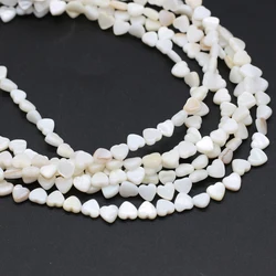 Natural shell beads mother of pearl heart shape loose spacer shell beaded for jewelry making DIY necklace bracelet accessories