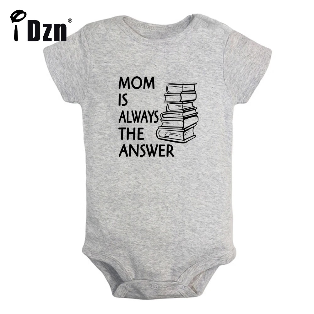 iDzn Make Herstory Cute Baby Boys Girls Bodysuit Miso Funny Clothing Mom Is Always The Answer Rompers Short Sleeves Jumpsuit