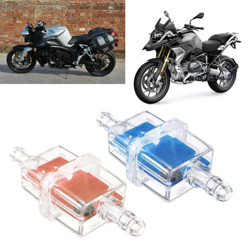 Universal Gas Inline Fuel Oil Filters Vacuum Filtration Replacement Compatible with Motorcycle Motorbike Moped Scooter