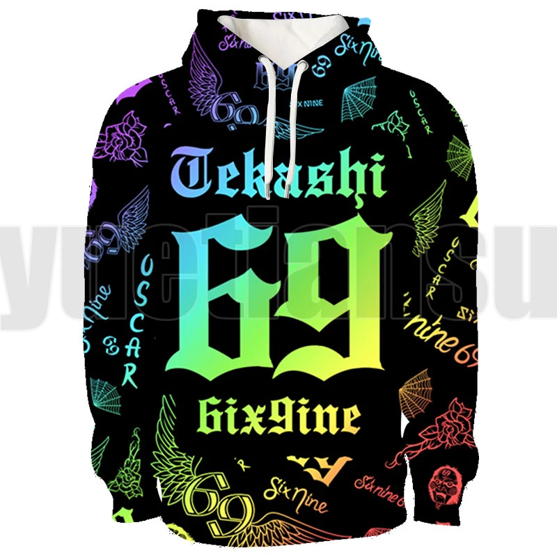 Fashion Gooba 69 Clothes 3D 6IX9INE Hoodie Adult 69 Sweatshirt Long Sleeve Boys / Girls Tracksuit Harajuku Streetwear Pullovers