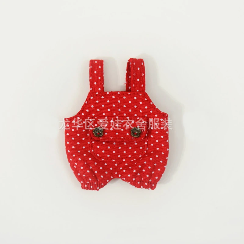 Obitsu 11 1/12 Bjd Pop Jumpsuits Rasterpatroon Kleding Mode Donkerblauw Jarretel Broek Voor Ob11, Gsc, body9 Poppen Accessoires