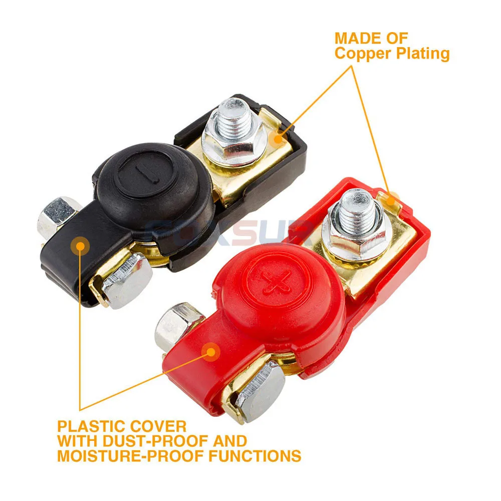 Car Auto Quick Release Battery Terminal Connector Clamps Copper Clamps Copper Cap Caravan Truck Clips For Car