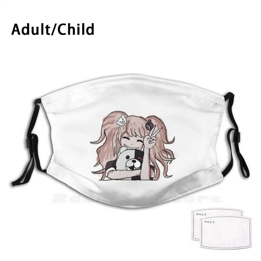 Junko Enoshima Print Washable Filter Anti Dust Mouth Mask Danganrompa Junko Monokuma Despair Ultimate Despair Execution