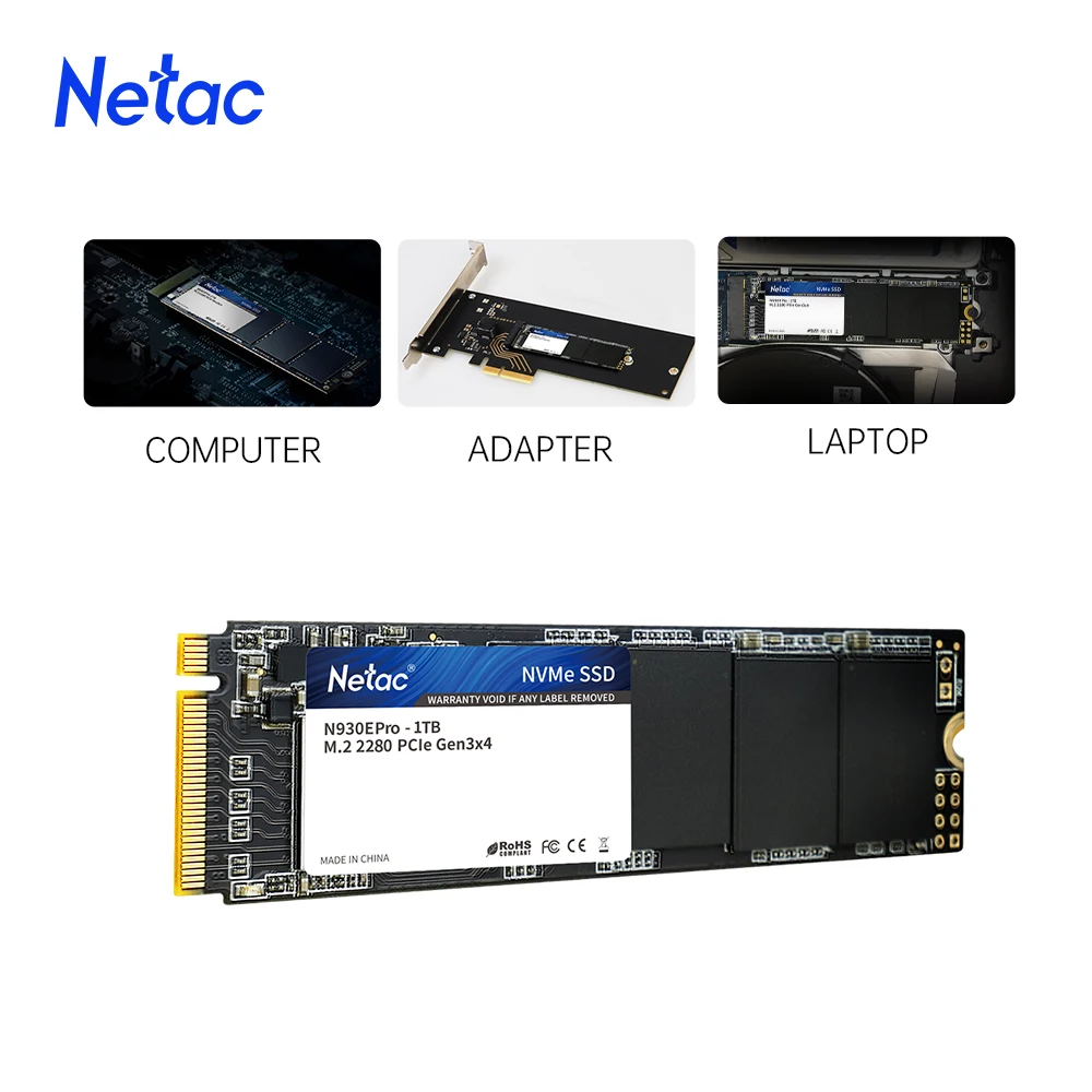 Netac M.2 SSD 128GB 256GB 512GB 1TB SSD nvme hard Drive M2 ssd pcie Internal solid state Disk for laptop desktop