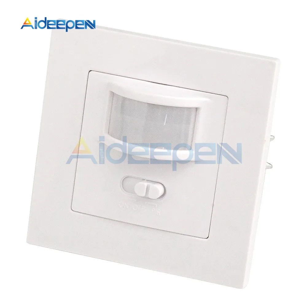 AC 110V-220V LED PIR Infrarot-Detektor IR Infrarot-Bewegungssensor-Schalter Ein/Aus Wandschalter mit Einstellbarer Zeitverzögerung für Zuhause – Detail 9