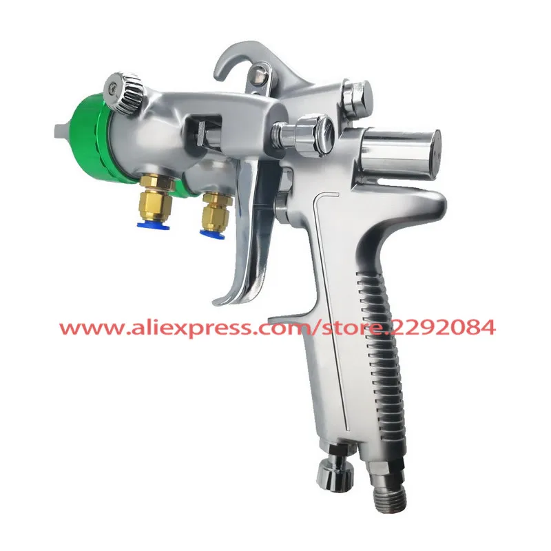 High Pressure Nano Chrome Paint Spray Gun HVLP 1.3mm Double Nozzle Air Paint Gun silver mirror plating pneumatic sprayer