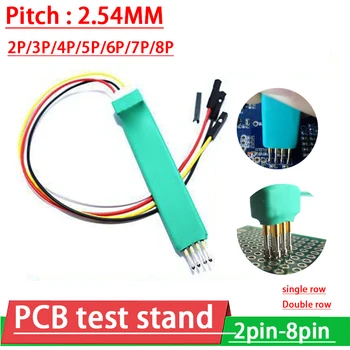 2.54mm pcb teste stand, programação de depuração, baixar, gravação clip, stc braço jtag ferramenta, sonda 2p 3p 4p 5p 6p 7p 8p