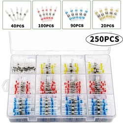 50/100/250Pcs 믹스 솔더 씰 와이어 커넥터-열 수축 솔더 커넥터 방수 솔더 버트 커넥터 키트