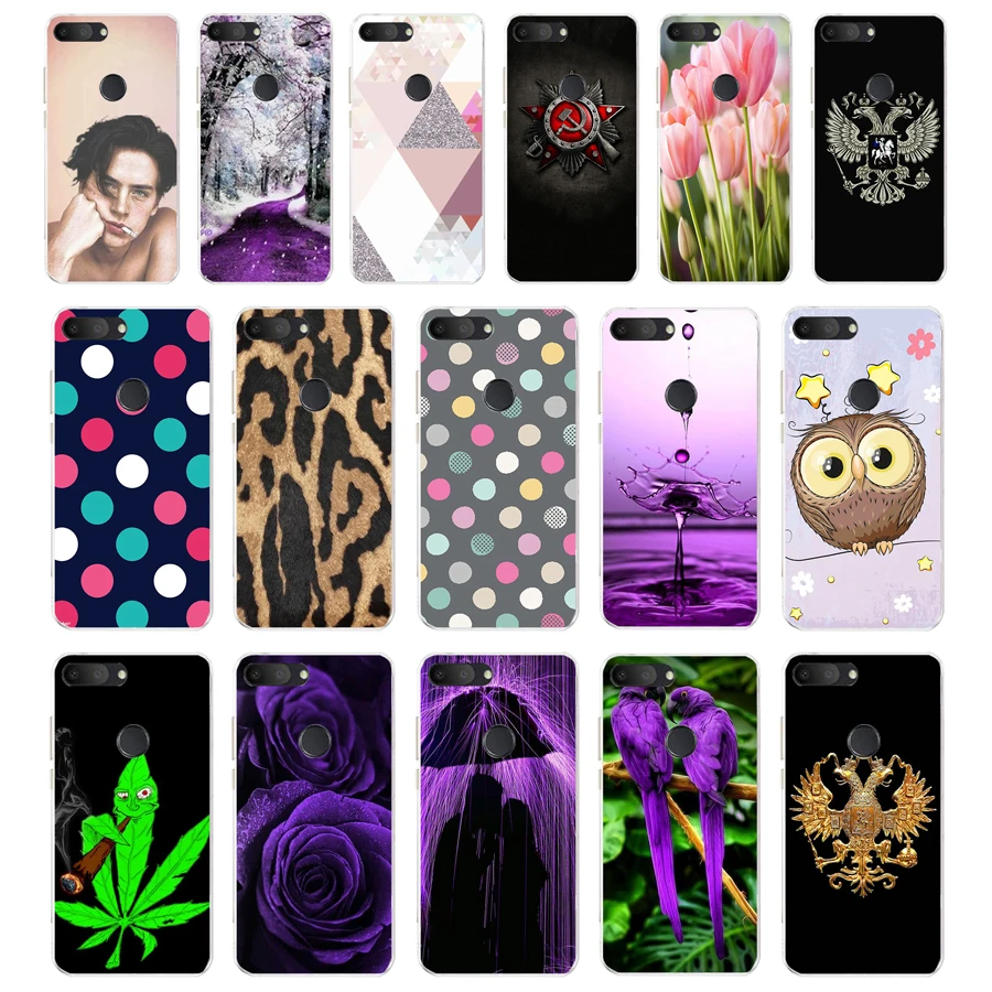 B Soft Phone Case For Alcatel 1S 2019 5.5''inch Fashion Pattern TPU Silicone Cover flower Painted Soft Case