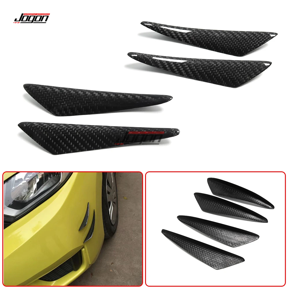 Carbon Fiber Front Bumper Lip Splitter Fins Body Spoiler Canard Valence Chin for AUDI A1 A3 A4 A5 A6 A7 TT S3 S5 S6 S4 S7 RS3 RS