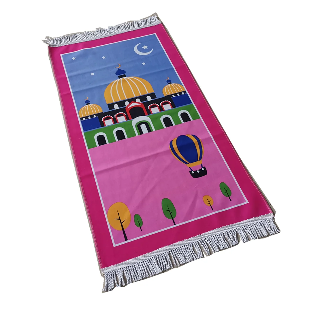 Muslim Prayer Rug Kids Children Islamic Mat Educational Janamaz Girl Boy Salah Child Praying Rugs