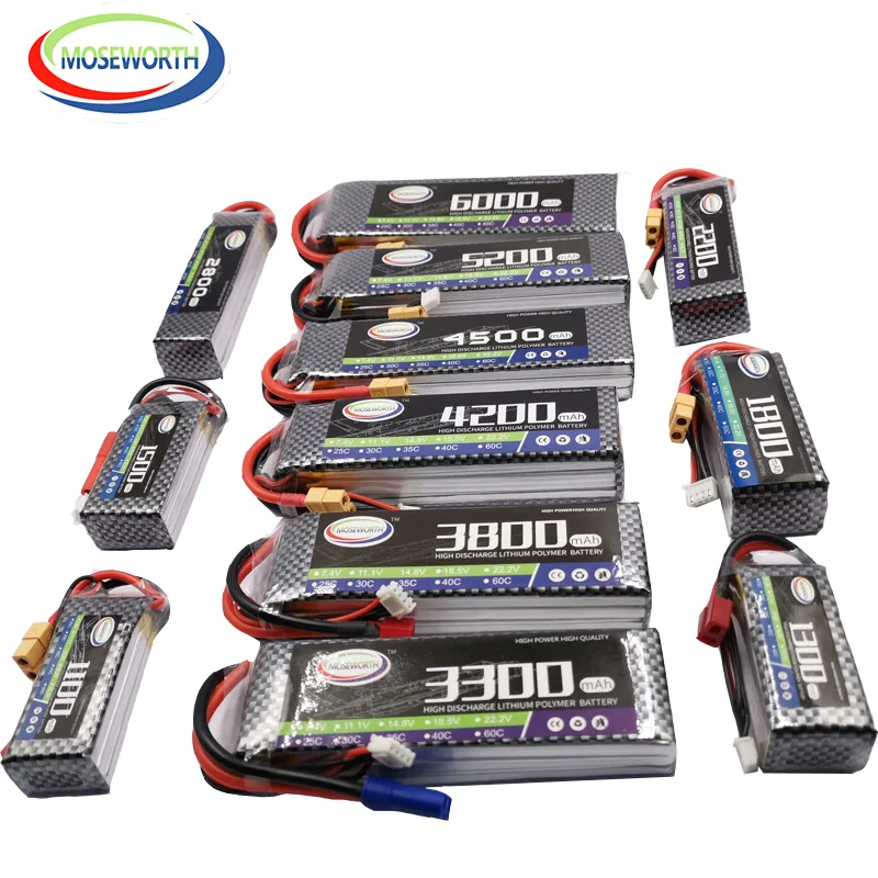 RC LiPo Battery 3S 11.1V 1800 2200 3500 4200 5200 6000 10000 12000 22000mAh FOR Drone Airplane Car Quadcopter Boat