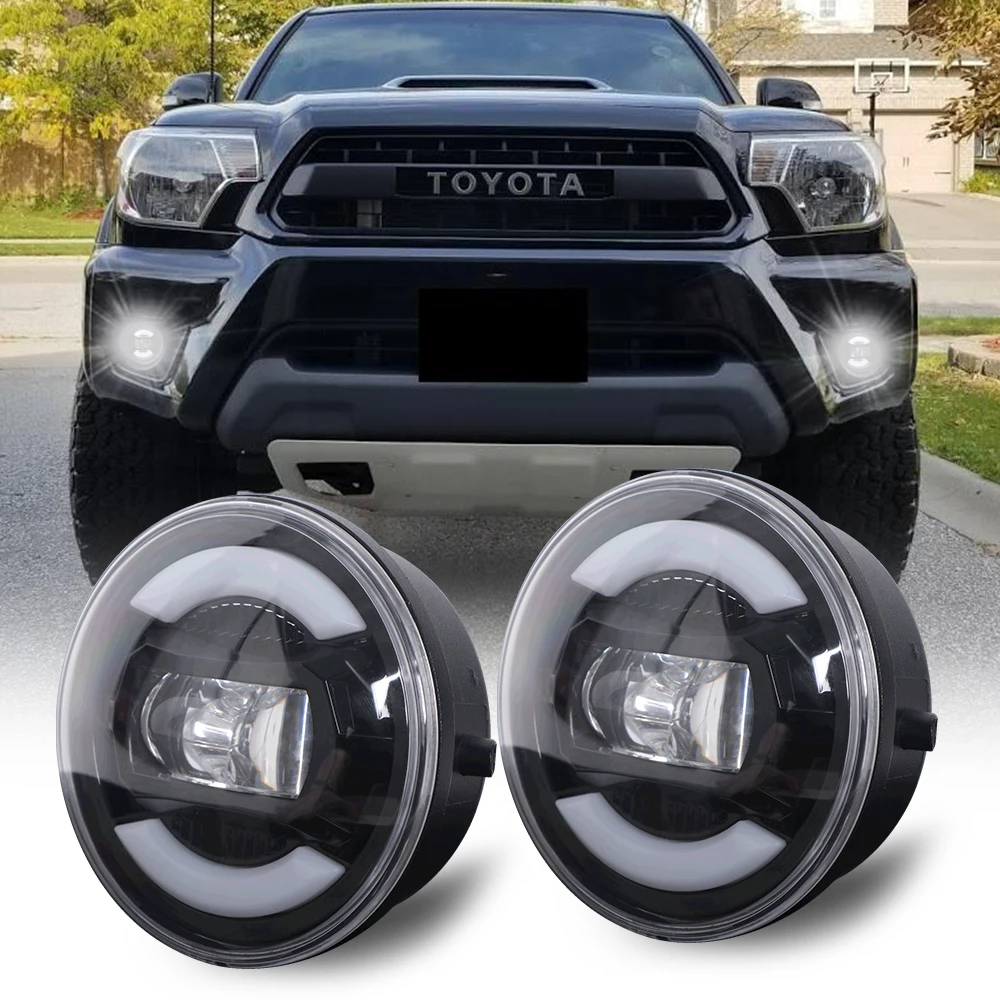 DRL Front Bumper LED  Fog Lights Driving Lamp For 05-11 Toyota Tacoma/07-13 Tundra/08-18 Sequoia Fog Lights Car Light Accessory