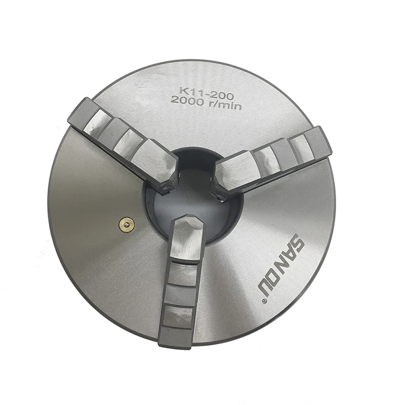 8 Inch 200mm 3 Jaw Self Centering Lathe Chuck SANOU K11-200 Metal Scroll Chucks for CNC Drilling Milling Machine