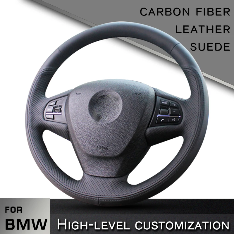 

Custom Car Steering Wheel Cover for BMW X3 F25 2010 2011 2012 2013 2014 2015 2016 2017 X5 F15 2013-2017 interior