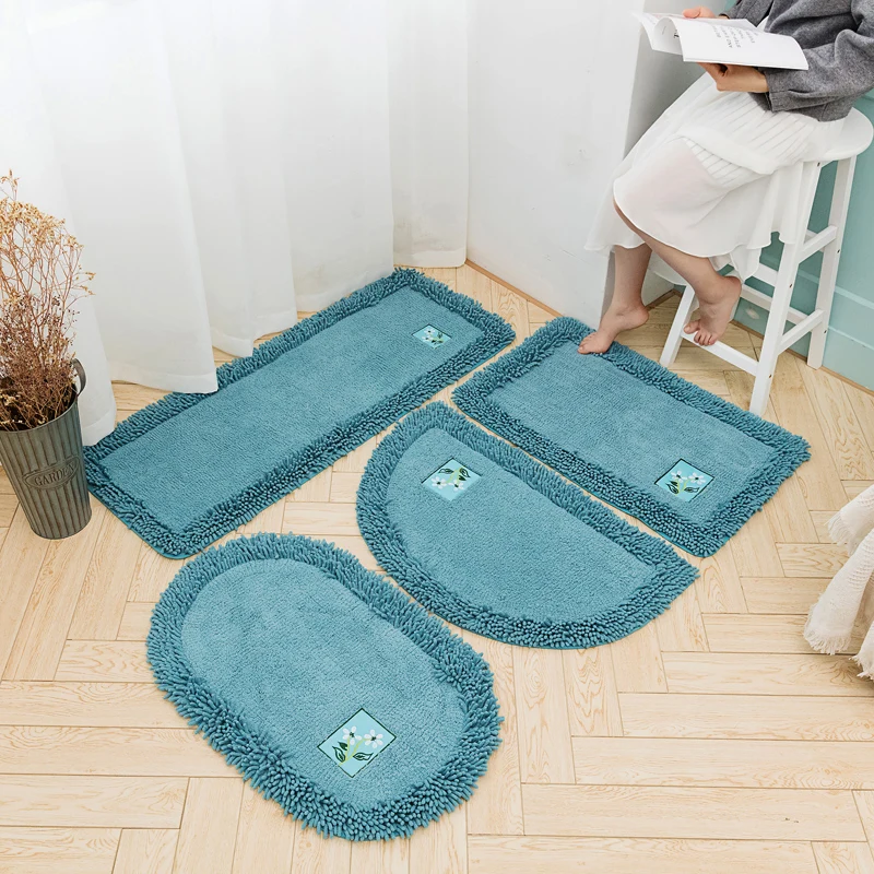 Absorvente antiderrapante esteira do banheiro, Tapete de banho simples, Qualidade retângulo piso tapete, Oval capacho, Semicírculo Kitchen Mats