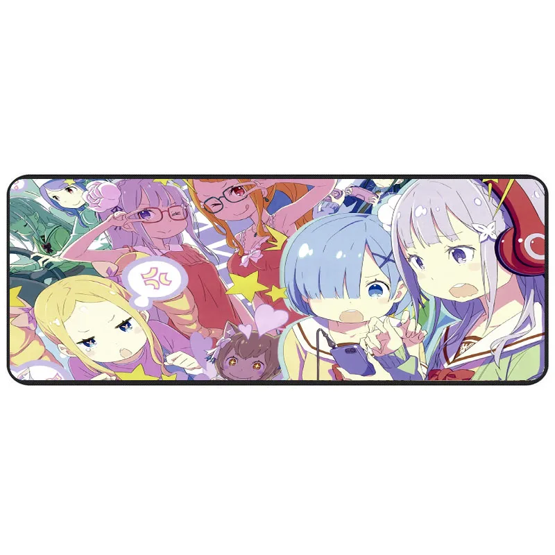 Sexy Cute White-haired Girl Rem Mouse Pad Anime Re Zero Mouse Gamer Multi-size Large Keyboard MouseMat 3MM Mousepad for Pc Gamer