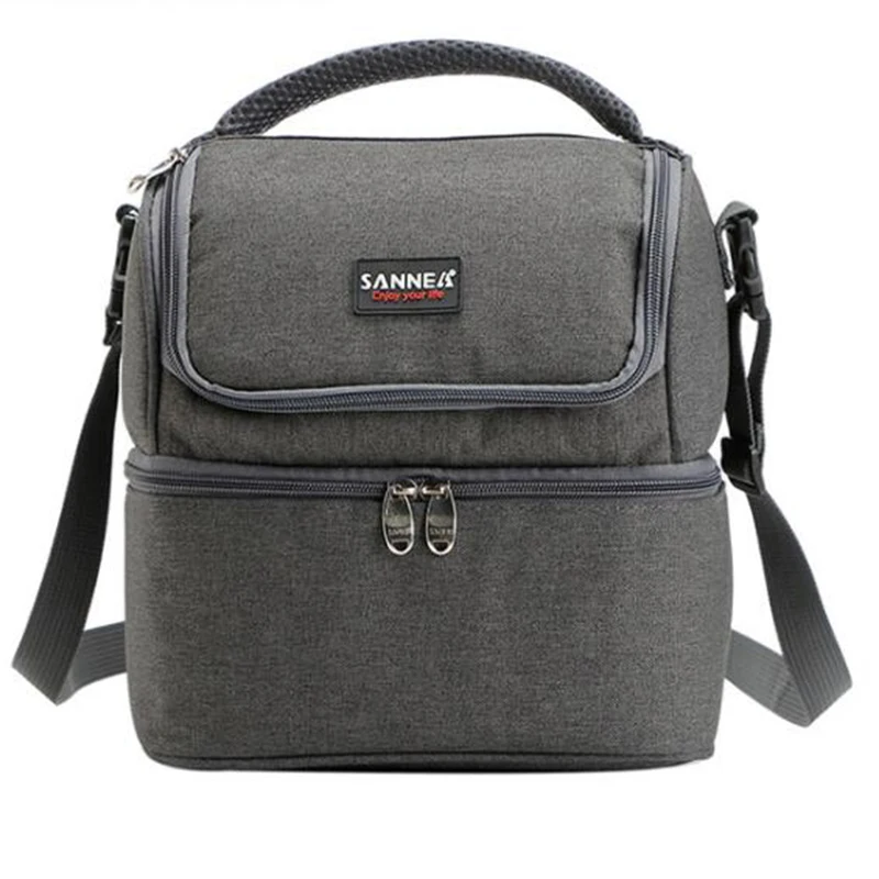 Bolsa de almuerzo de 7l, bolsa de Picnic aislada portátil 600D Oxford, fiambrera térmica sólida, bolsa de Picnic de alimentos, bolsos de mano más
