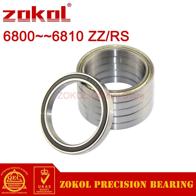 10Pcs/Lot 6800 6801 6802 6803 6804 6805 6806 6807 6808 6809 6810 ZZ 2RS Thin Wall Deep Groove Ball Bearing