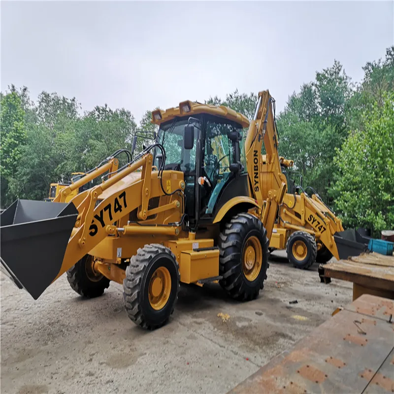 Chinese Factory Made SY747 Excavation Loading Bucket Excavator Backhoe Loader