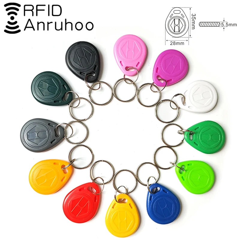 Porte-clés puce intelligente EM4305 T5577, Badge réinscriptible, duplicateur de jeton RFID 100 Khz, copieur, carte Clone, étiquette modifiable, 125 pièces