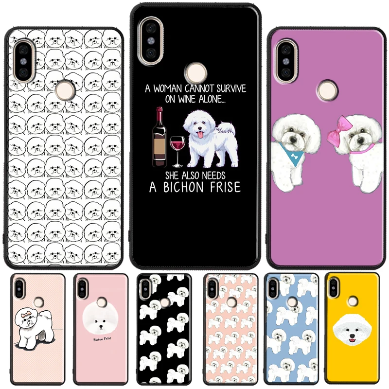 Cute Cartoon Bichon Frise For Redmi Note 11 Pro Phone Case For Redmi Note 10 Pro 7 8 9 Pro 10S 9S Redmi 10 9A 9T 9C