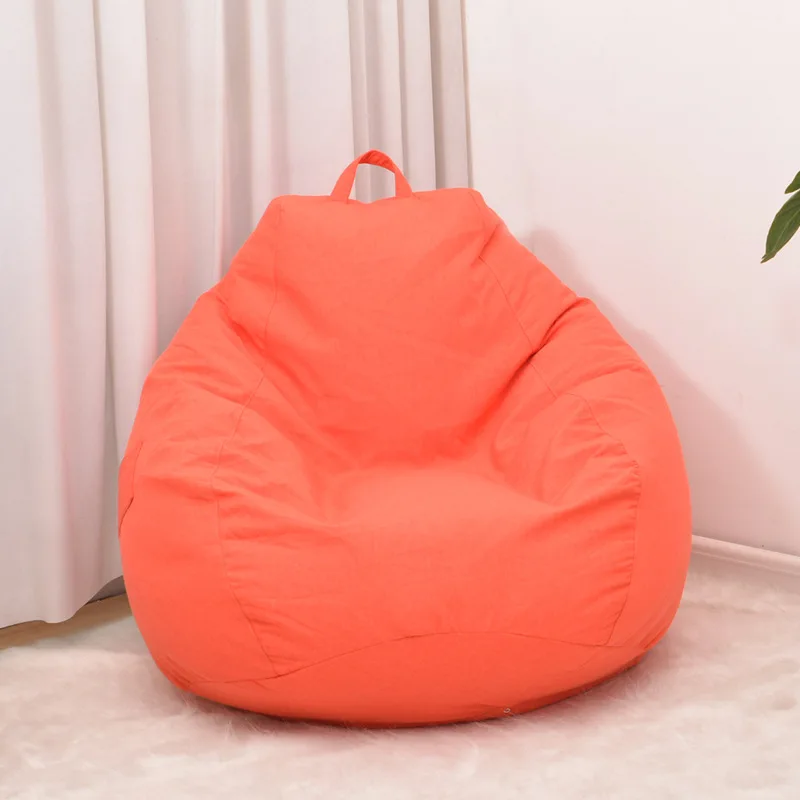 Sale 90x110 Cotton Lazy Sofa Cloth Bean Bag Sofa Cover Without Filler Lounger Seat Bean Bag Tatami Chairs Covers Dropshipping