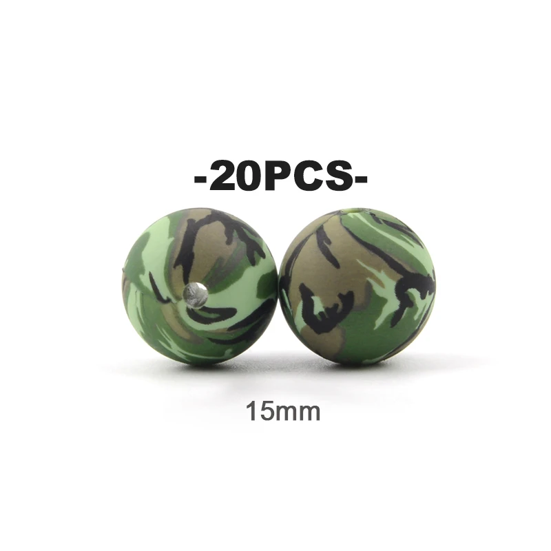 20Pcs 12/15/19mm Silikon Gedruckt Perlen Runde Blume Leopard Perlen DIY Schlüsselbund Halskette Armband zubehör Für Schmuck