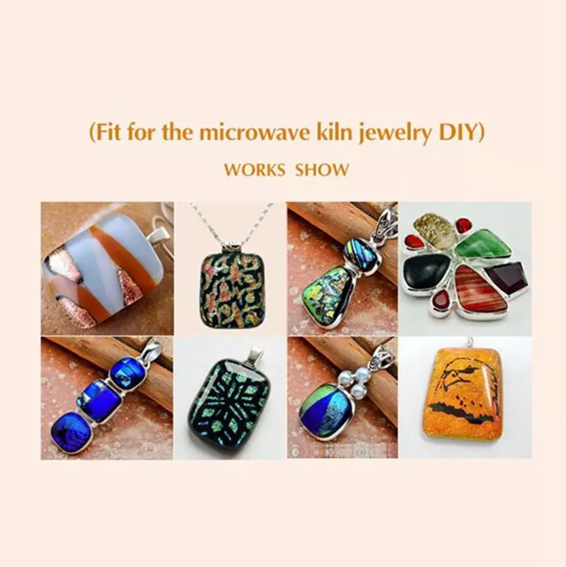 5bags/Set Mixed Beautiful Dichroic Glass Fusing Dichroic Glasses Microwave Kiln Accessories for DIY Craft Decoration Ornament