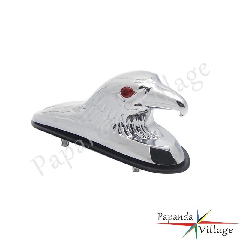 Chrome ATV Motorcycle Eagle Head Ornament Statue For Kawasaki Yamaha Suzuki Honda Harley Dirt Bike Front Fender Frame Decoration
