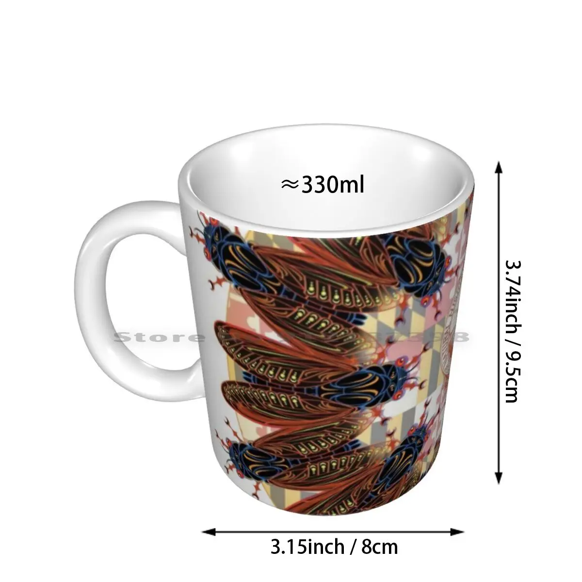 Cicada Brood X-2021 Ceramic Mugs Coffee Cups Milk Tea Mug Cicadas Brood X Insects Maryland Entomology 17 Year Phenomena