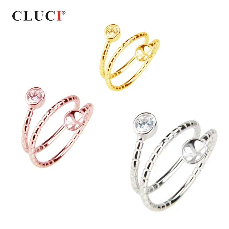 

CLUCI Fashion 925 Sterling Silver Rose Gold Twisted Snake Party Ring Women Unique Gift Jewelry SR2063SB